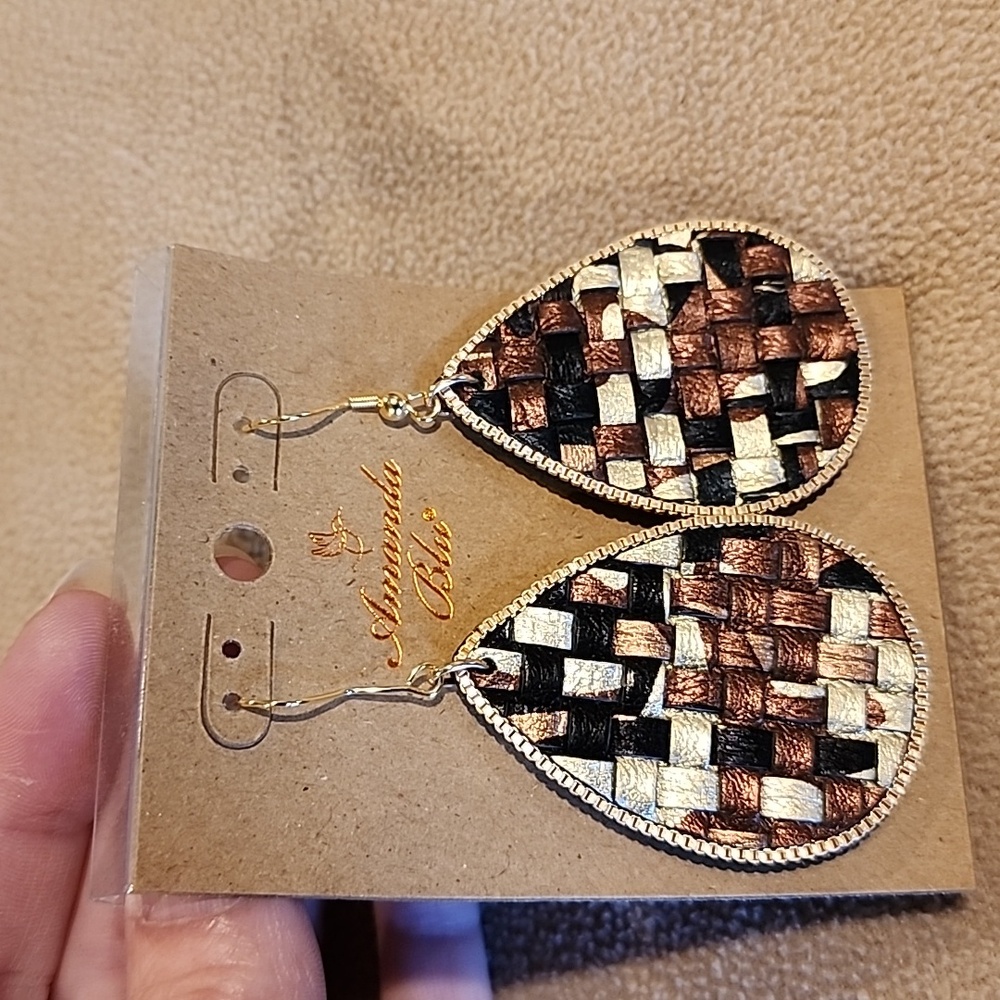 BNWT Leather Earrings